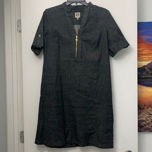 Anne Klein Grey dress with gold detailing (worn once)